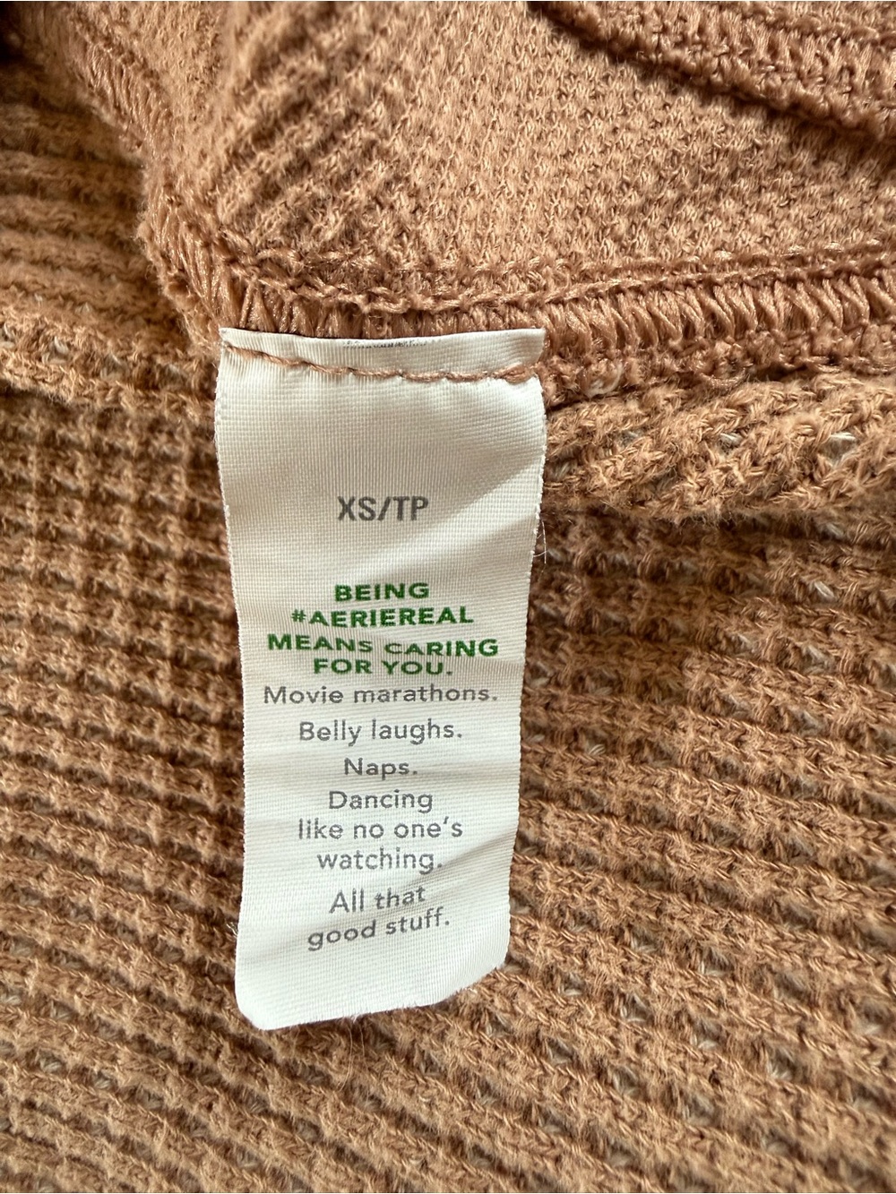 aerie Waffle Knit Button-Up Sweatshirt Jacket - Picture 7 of 7